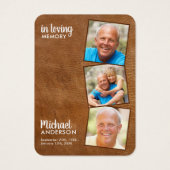 Gedenkkarte 3 Foto Beileid Beerdigungskarte (Vorderseite)