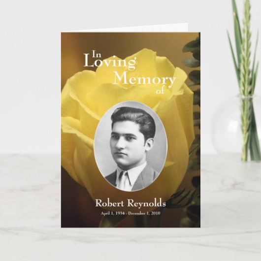 Gedenkkarte Ankündigung (Vorderseite)