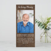 Gedenkkarte Beerdigung Lesezeichen Leder Menükarte (Stehend Vorderseite)