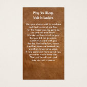 Gedenkkarte Beileid Leder Beerdigungskarte (Rückseite)