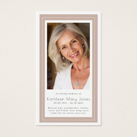 Gedenkkarte | Boho Frame (Vorderseite)