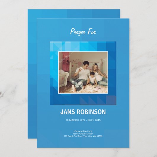 Gedenkkarte Dankeskarte (Vorne/Hinten)