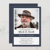 Gedenkkarte Dankeskarte (Vorne/Hinten)