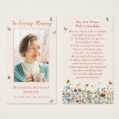 Gedenkkarte der modernen Wildblume (Vorne & Hinten)