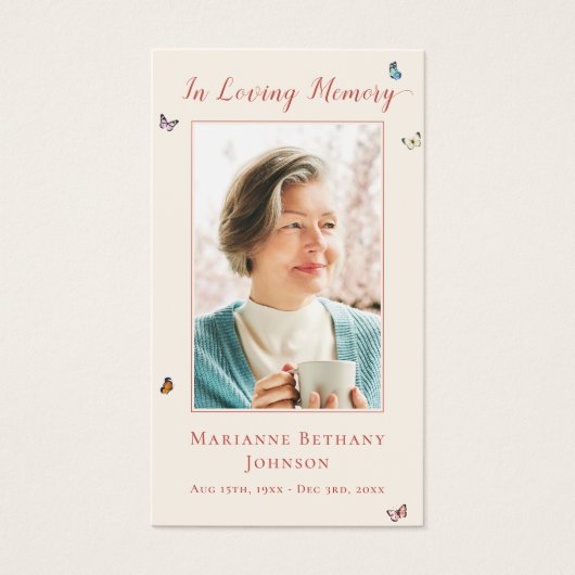 Gedenkkarte der modernen Wildblume (Vorderseite)