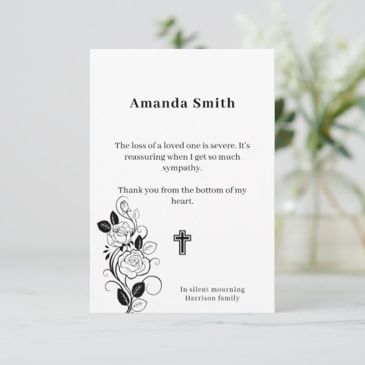 Gedenkkarte der Wohltätigkeit Dankeskarte (Stehend Vorderseite)