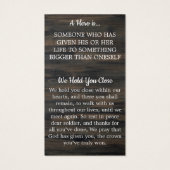 Gedenkkarte des gefallenen Soldaten (Rückseite)