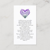 Gedenkkarte des Lavendels Visitenkarte (Rückseite)