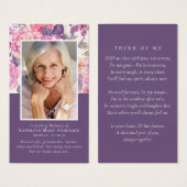 Gedenkkarte des Peony Floral (Vorne & Hinten)