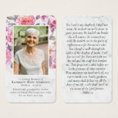 Gedenkkarte des Peony Floral (Vorne & Hinten)