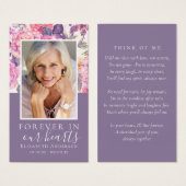 Gedenkkarte des Peony Floral (Vorne & Hinten)