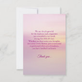 Gedenkkarte Einladung (Rückseite)