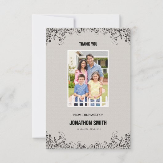 Gedenkkarte Einladung (Vorderseite)