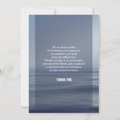 Gedenkkarte Einladung (Rückseite)