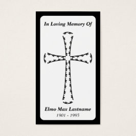 Gedenkkarte . elegantes Kreuz