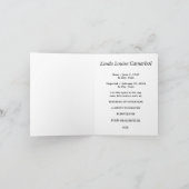 Gedenkkarte . elegantes Kreuz Ankündigung (Innenseite)