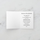 Gedenkkarte : elegantes Kreuz Karte (Innenseite)