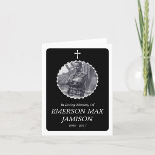 Gedenkkarte: elegantes Kreuz Karte