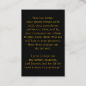 Gedenkkarte, Foto Beerdigungskarte mit Angel Visitenkarte (Rückseite)