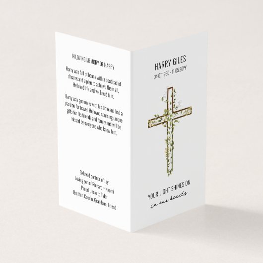 Gedenkkarte Foto zu bald Beerdigungskarte (Vorderseite)