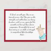 Gedenkkarte für Beerdigung oder Gedenkstätte Postkarte (Rückseite)