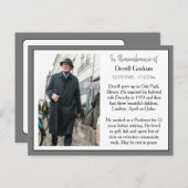 Gedenkkarte für Beerdigung oder Gedenkstätte Postkarte (Vorne/Hinten)