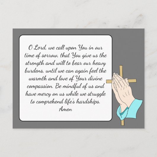 Gedenkkarte für Beerdigung oder Gedenkstätte Postkarte (Rückseite)