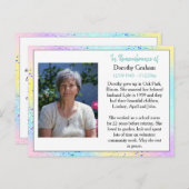 Gedenkkarte für Beerdigung oder Gedenkstätte Postkarte (Vorne/Hinten)