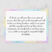 Gedenkkarte für Beerdigung oder Gedenkstätte Postkarte (Rückseite)