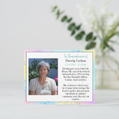 Gedenkkarte für Beerdigung oder Gedenkstätte Postkarte (Stehend Vorderseite)