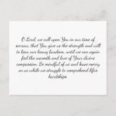 Gedenkkarte für Beerdigung oder Gedenkstätte Postkarte (Rückseite)