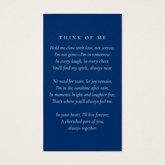 Gedenkkarte für das amerikanische Foto (Rückseite)