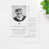 Gedenkkarte für das Beerdigungs-Foto (Schreibtisch)