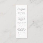 Gedenkkarte für das Bestattungsgedächtnis Mini-Les Mini Visitenkarte (Rückseite)