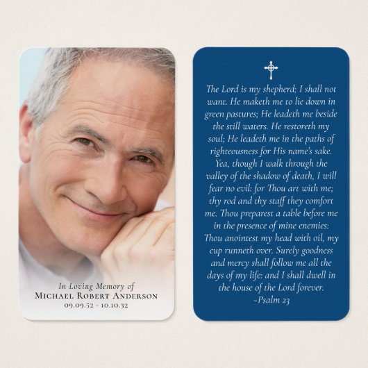 Gedenkkarte für das Blaue Foto (Vorne & Hinten)