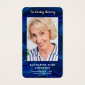 Gedenkkarte für das Blaue Marmor Foto Beerdigungsk (Vorderseite)