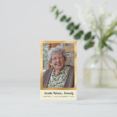 Gedenkkarte für das botanische Foto Visitenkarte (Stehend Vorderseite)