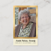 Gedenkkarte für das botanische Foto Visitenkarte (Vorderseite)