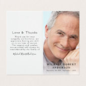 Gedenkkarte für das eingeklappte Foto Visitenkarten (Außenseite Aufgefaltet)