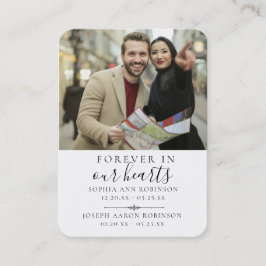 Gedenkkarte für das Foto der Beerdigung Visitenkarte