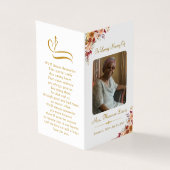 Gedenkkarte für das Foto "Gold Script" (Vorderseite)