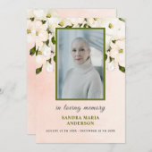 Gedenkkarte für das Foto "White Roses" Dankeskarte (Vorne/Hinten)