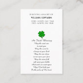 Gedenkkarte für das Gebet Visitenkarte (Rückseite)