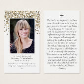 Gedenkkarte für das Gold Glitzer Foto (Vorne & Hinten)