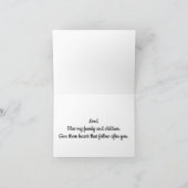 Gedenkkarte für das Inspirationsfamiliengebet Dankeskarte (Innenseite)