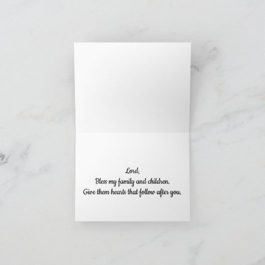 Gedenkkarte für das Inspirationsfamiliengebet Dankeskarte (Innenseite)