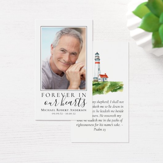 Gedenkkarte für das Leuchtturm-Foto (Schreibtisch)