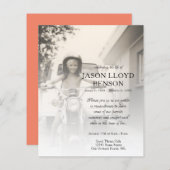 Gedenkkarte für das links Foto (Vorne/Hinten)