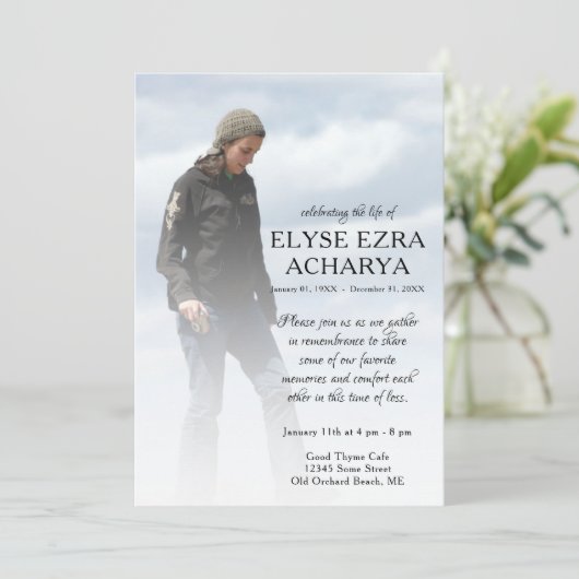 Gedenkkarte für das links Foto Programm (Stehend Vorderseite)