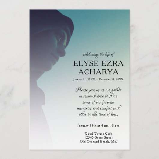 Gedenkkarte für das links Foto Programm (Vorderseite)